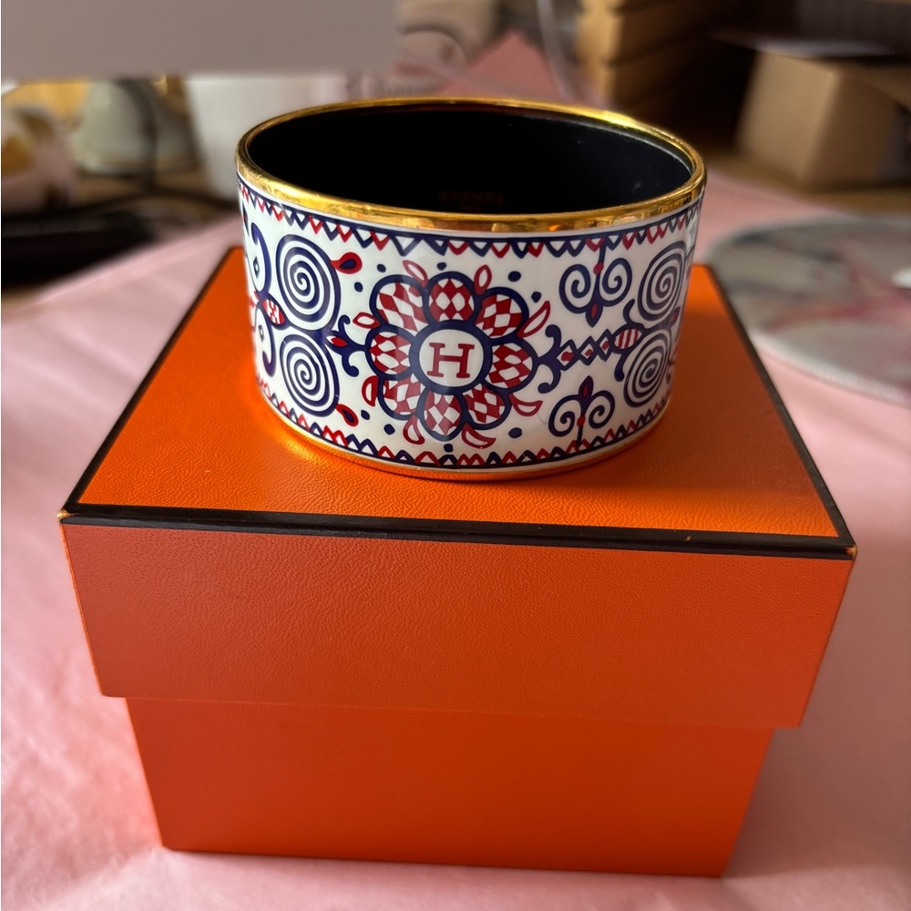 Hermes Xtra Wide Enamel Bracelet